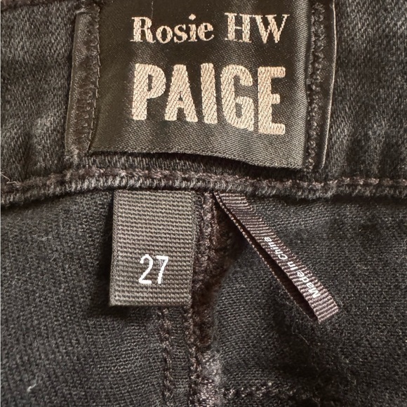 PAIGE X Rosie HW Anja Shorts in "Onyx" Black Embellished Grommet Silver Size 27 - Picture 12 of 14